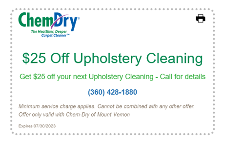 $25 off upholstery